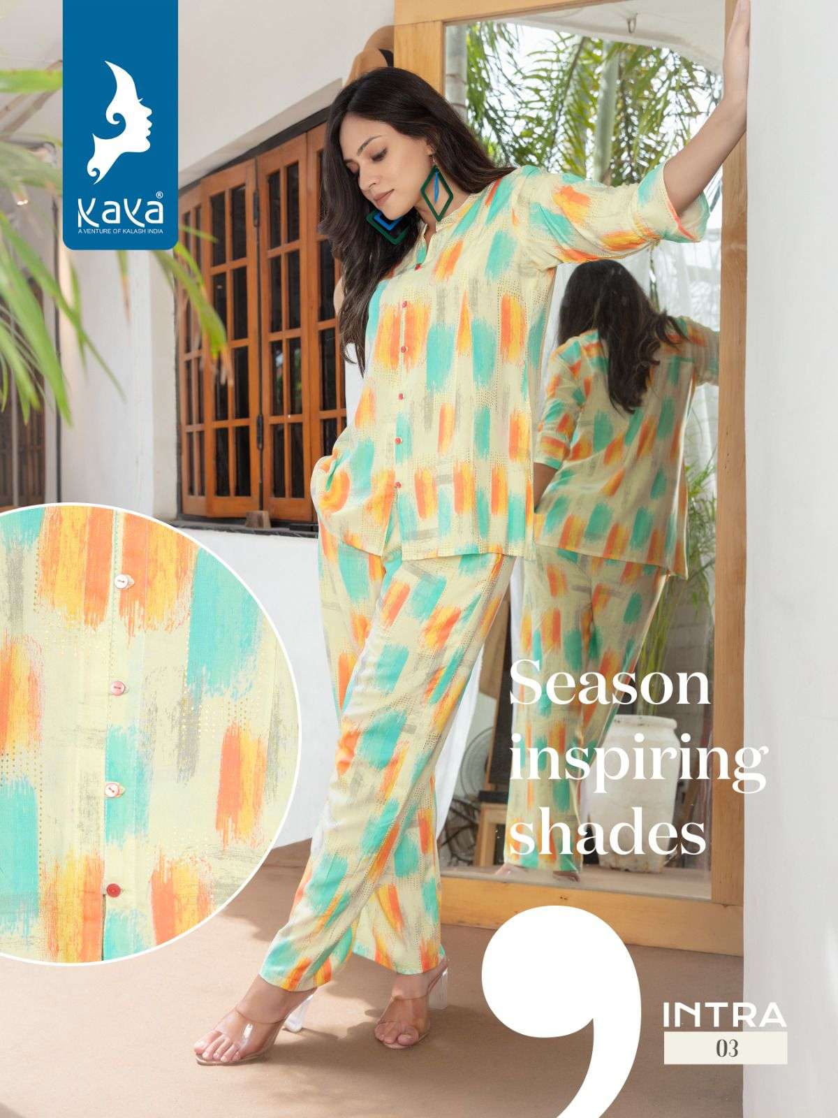 kaya intra rayon designer cord set catalogue wholesale price surat