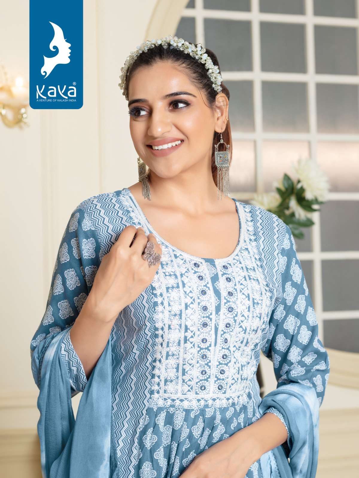 kaya lekha rayon designer top bottom with dupatta latest catalogue wholesale surat 