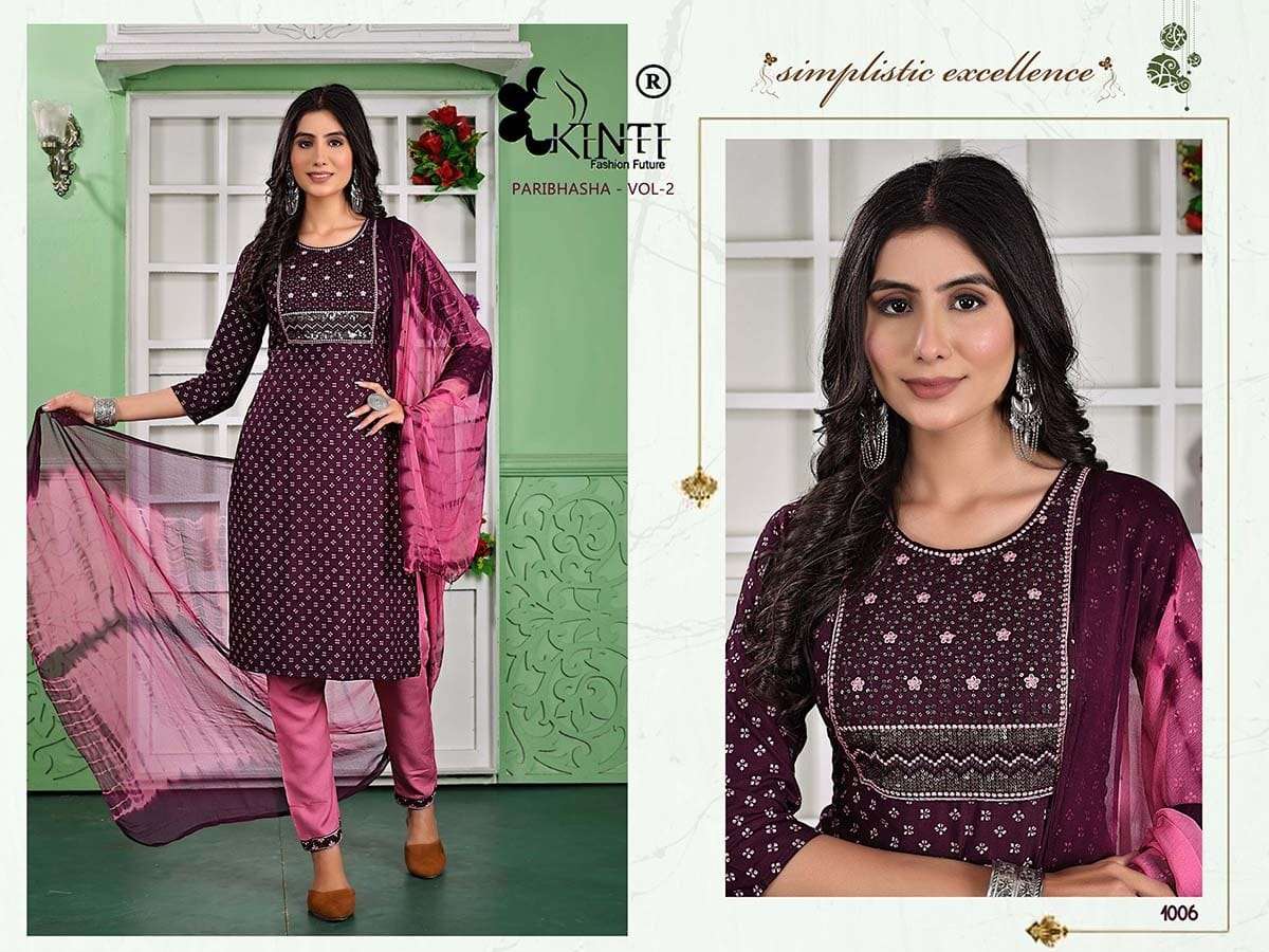 kinti fashion paribhasha vol-2 trendy designer kurti catalogue manufacturer surat 