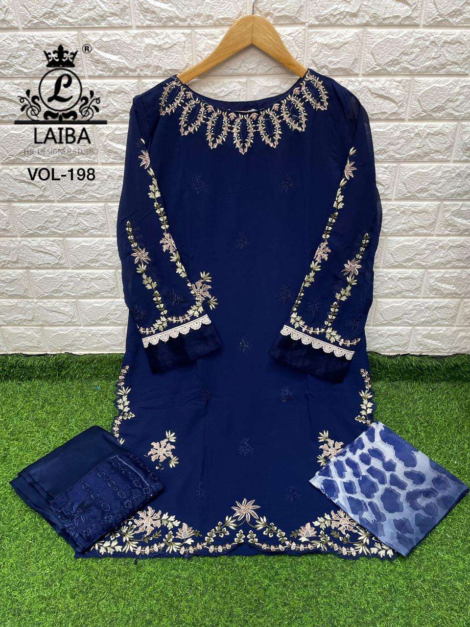laiba am vol-198 latest designer pakistani salwar suits readymade wholesale price surat