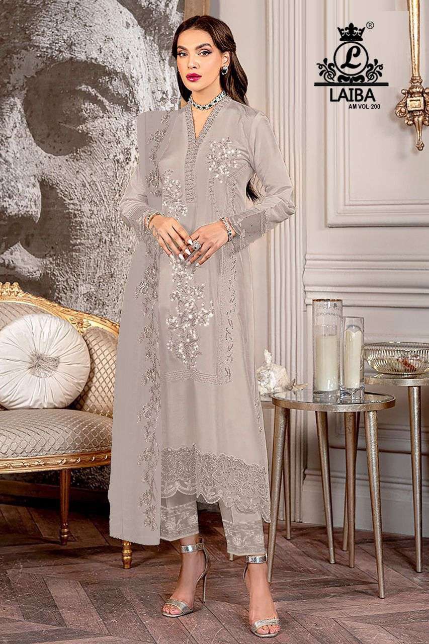 laiba am vol-200 pure georgette designer pakistani salwar suits catalogue collection 2023