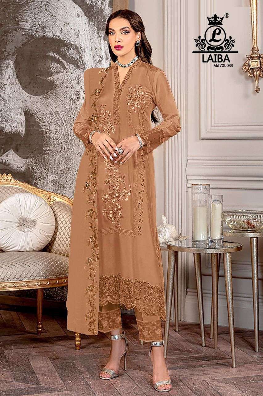 laiba am vol-200 pure georgette designer pakistani salwar suits catalogue collection 2023