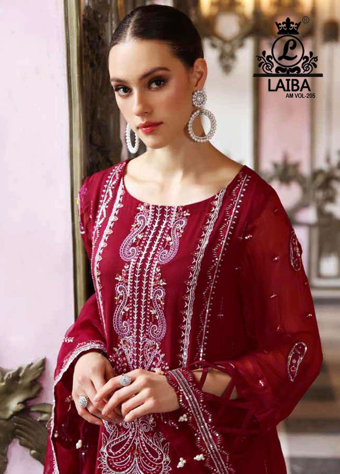  laiba am vol-205 stylish look designer pakistani salwar suits readymade wholesaler surat