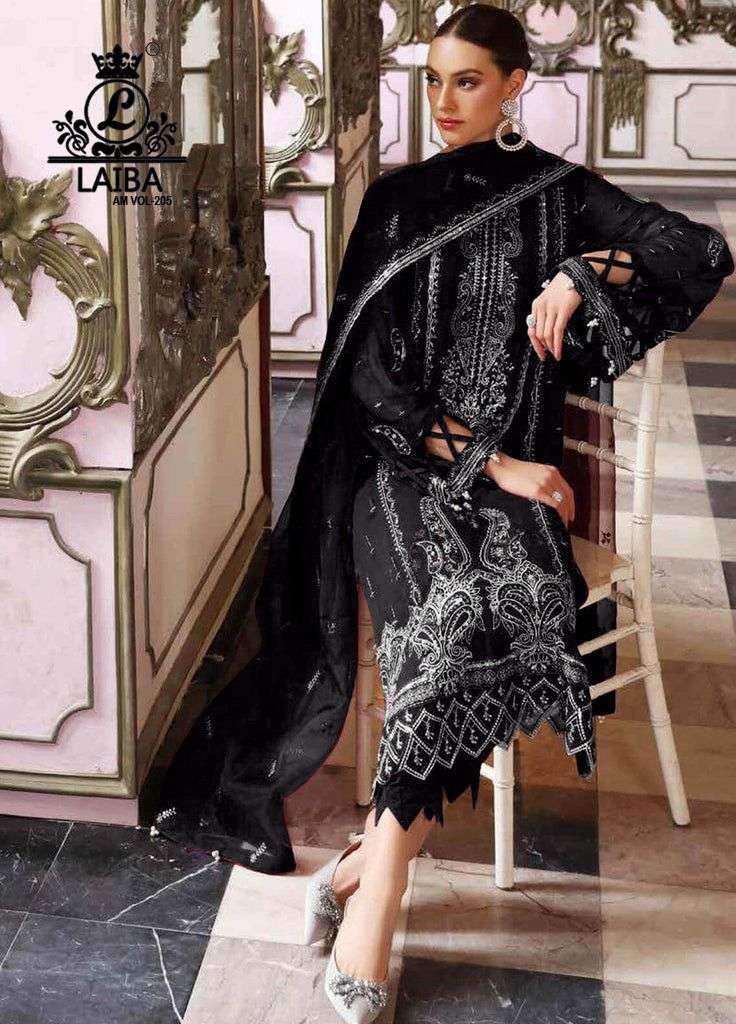  laiba am vol-205 stylish look designer pakistani salwar suits readymade wholesaler surat
