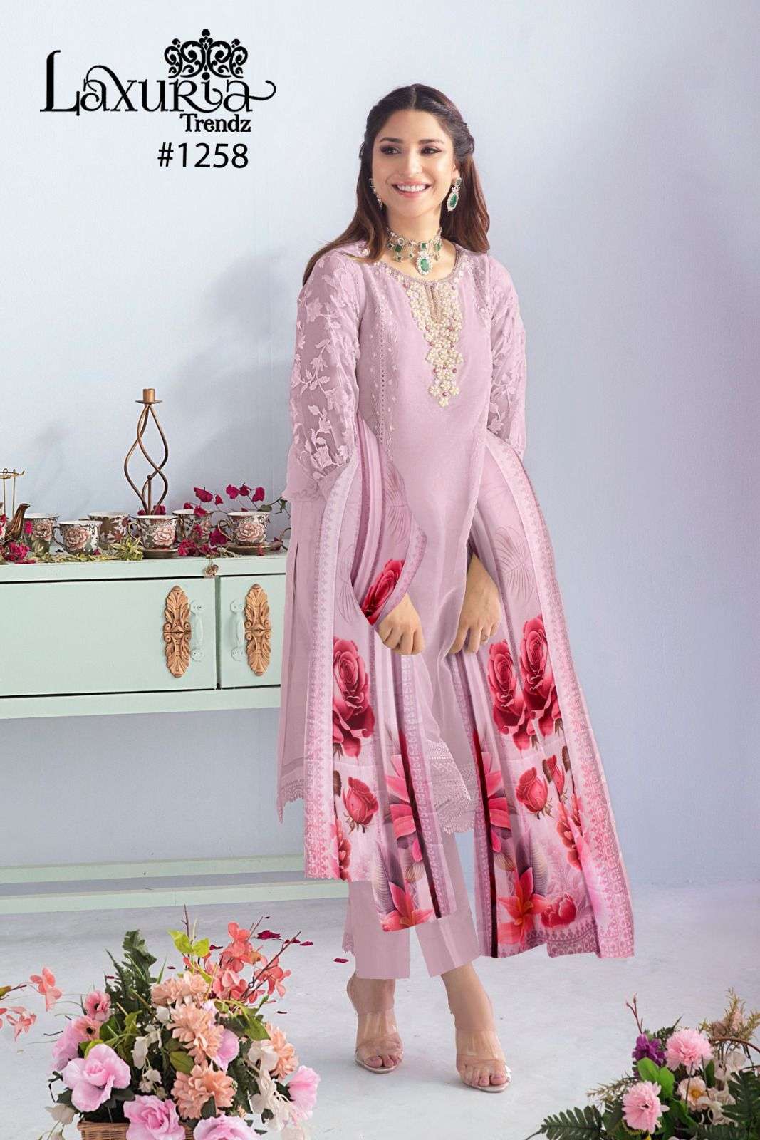 laxuria trendz 1258 series latest designer readymade pakistani salwar suits surat