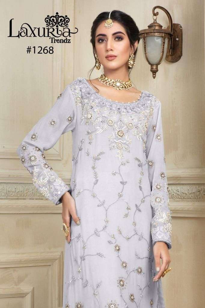 laxuria trendz 1268 series readymade designer pakistani salwar suits wholesale shop surat