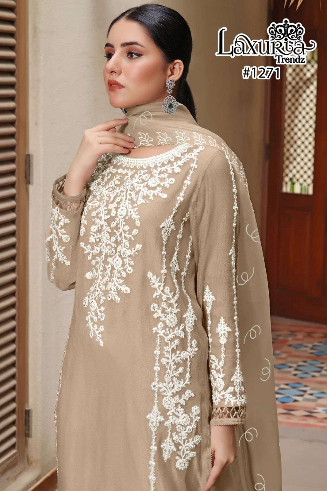 laxuria trendz 1271 series stylish designer pakistani salwar suits wholesaler surat