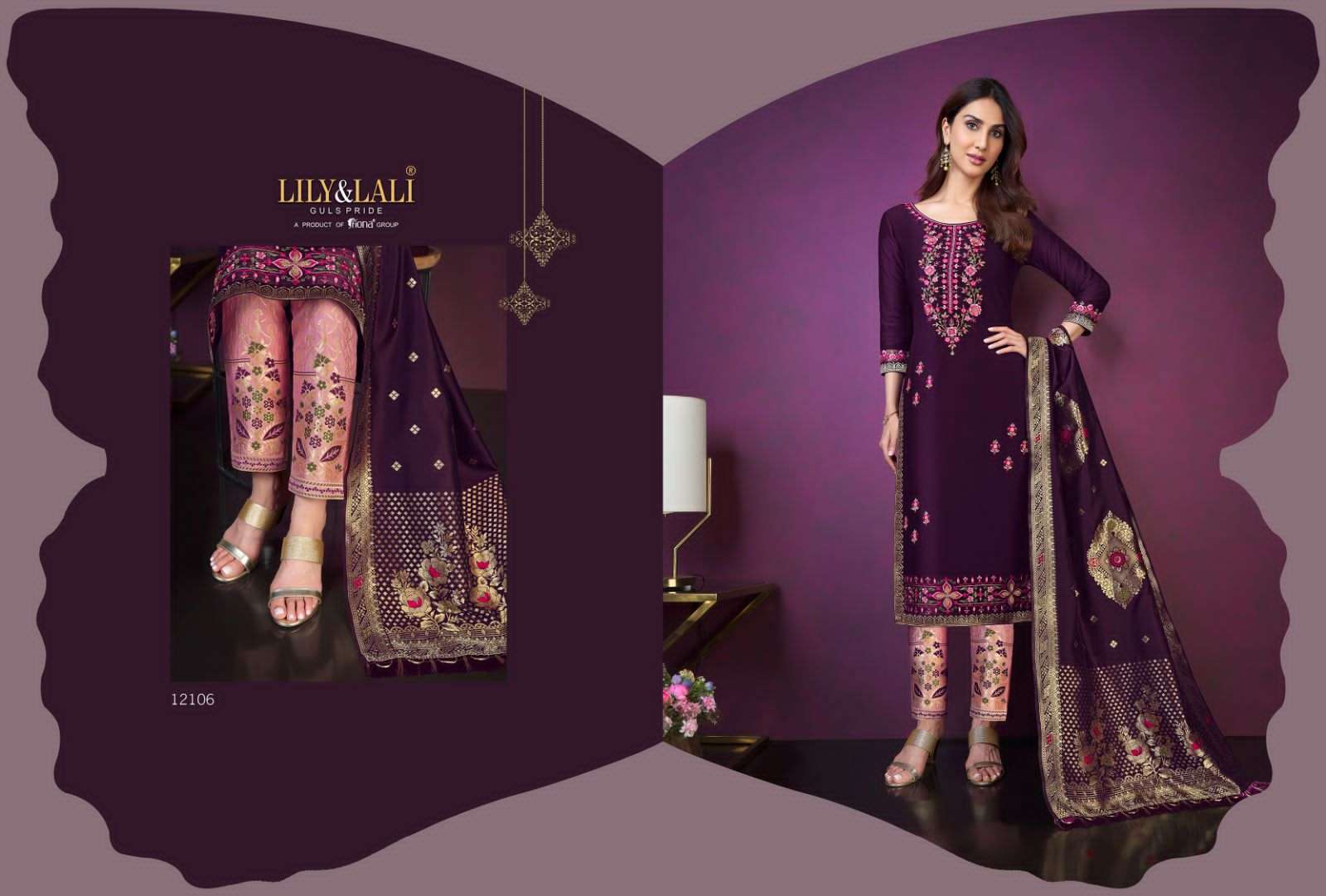 lily and lali meenakari vol-3 12101-12108 series exclusive designer kurtis catalogue wholesaler surat 