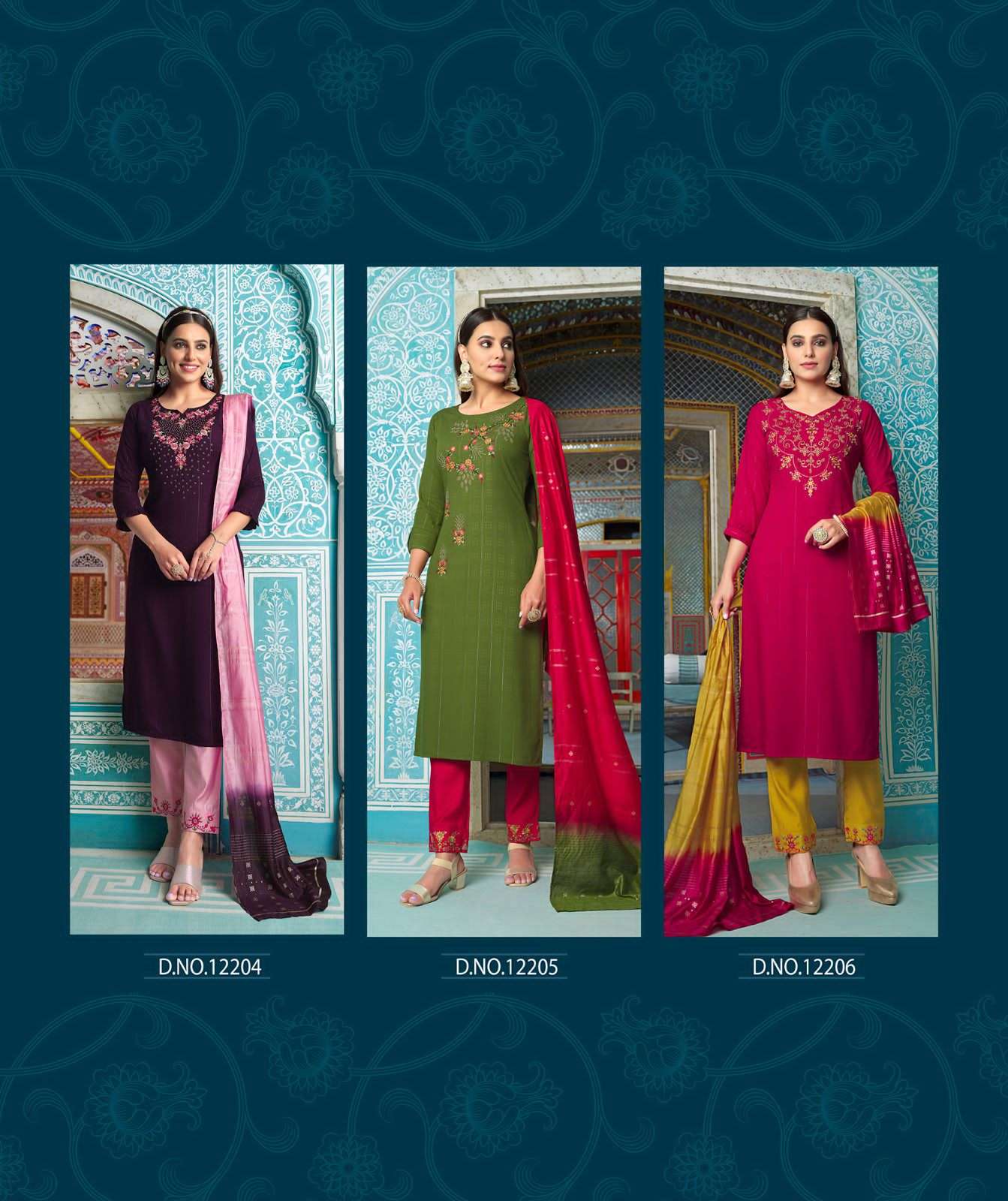 lily&lali moonlite elegance 12201-12206 series exclusive designer kurtis festival collection surat