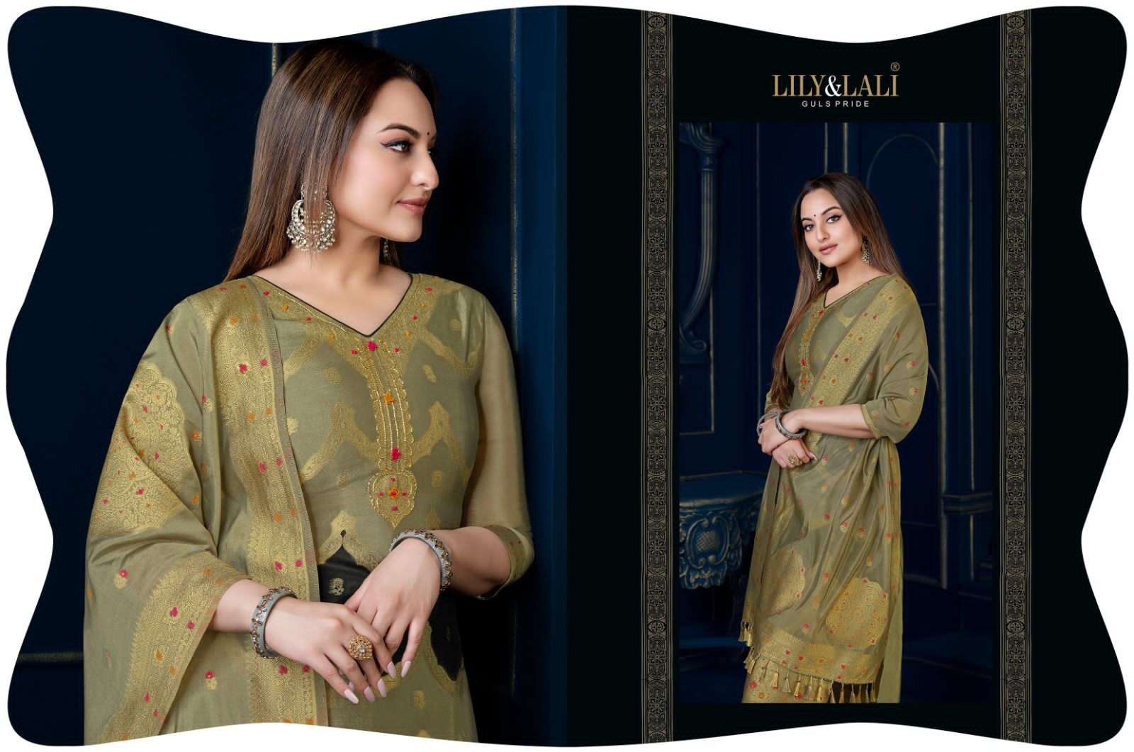 lily&lali silk kari vol-3 12401-12408 series readymade designer party wear dress catalogue online wholesaler surat 