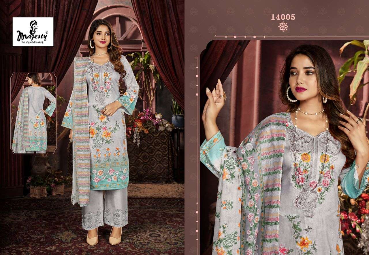 majesty maria b lawn vol-14 14001-14006 series exclusive designer pakistani salwar suits latest collection surat