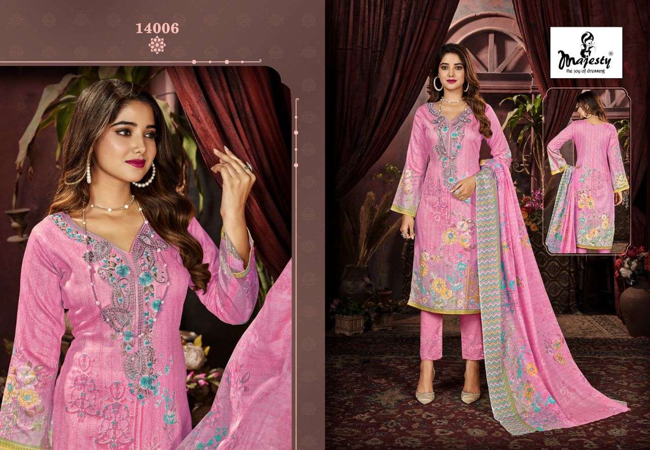 majesty maria b lawn vol-14 14001-14006 series exclusive designer pakistani salwar suits latest collection surat