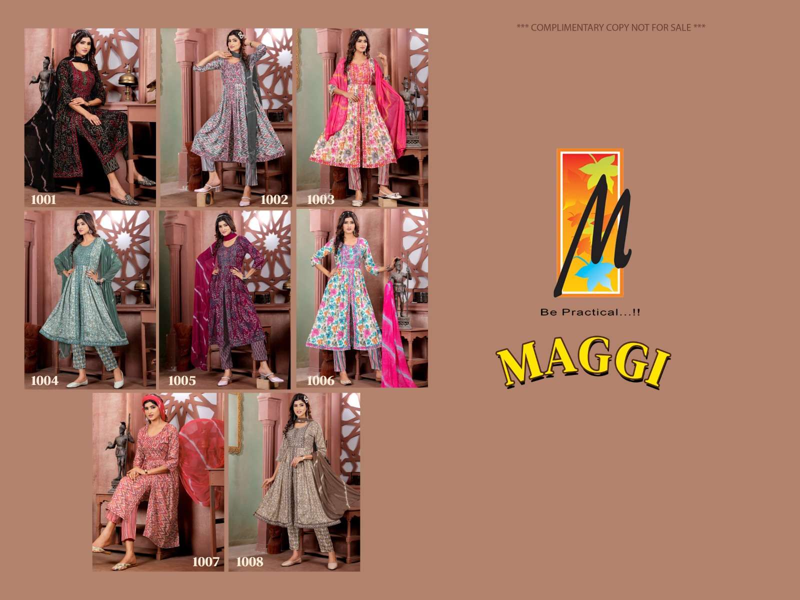 master maggi 100-1008 series nayra cut designer kurtis catalogue collection surat