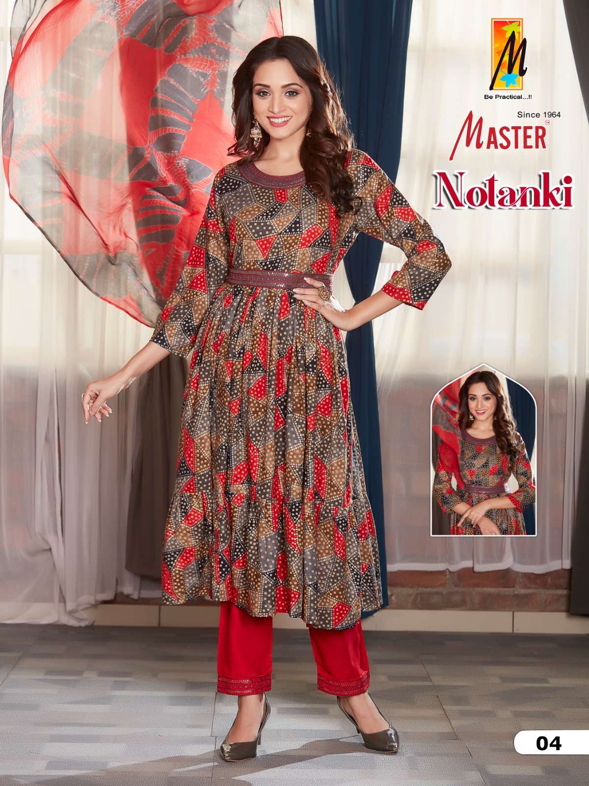 master notanki rayon designer top bottom with dupatta catalogue online wholesaler surat