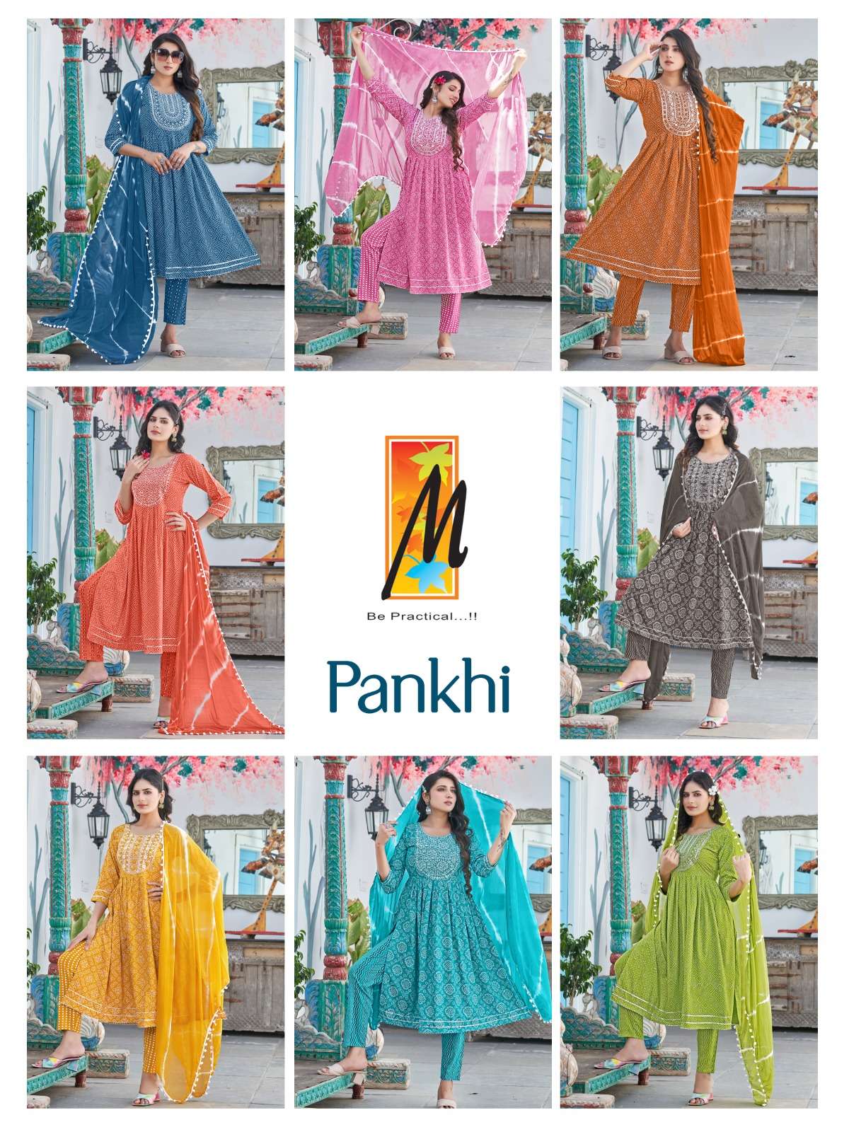 master pankhi 1001-1008 series nayra cut designer kurtis catalogue wholesale price surat