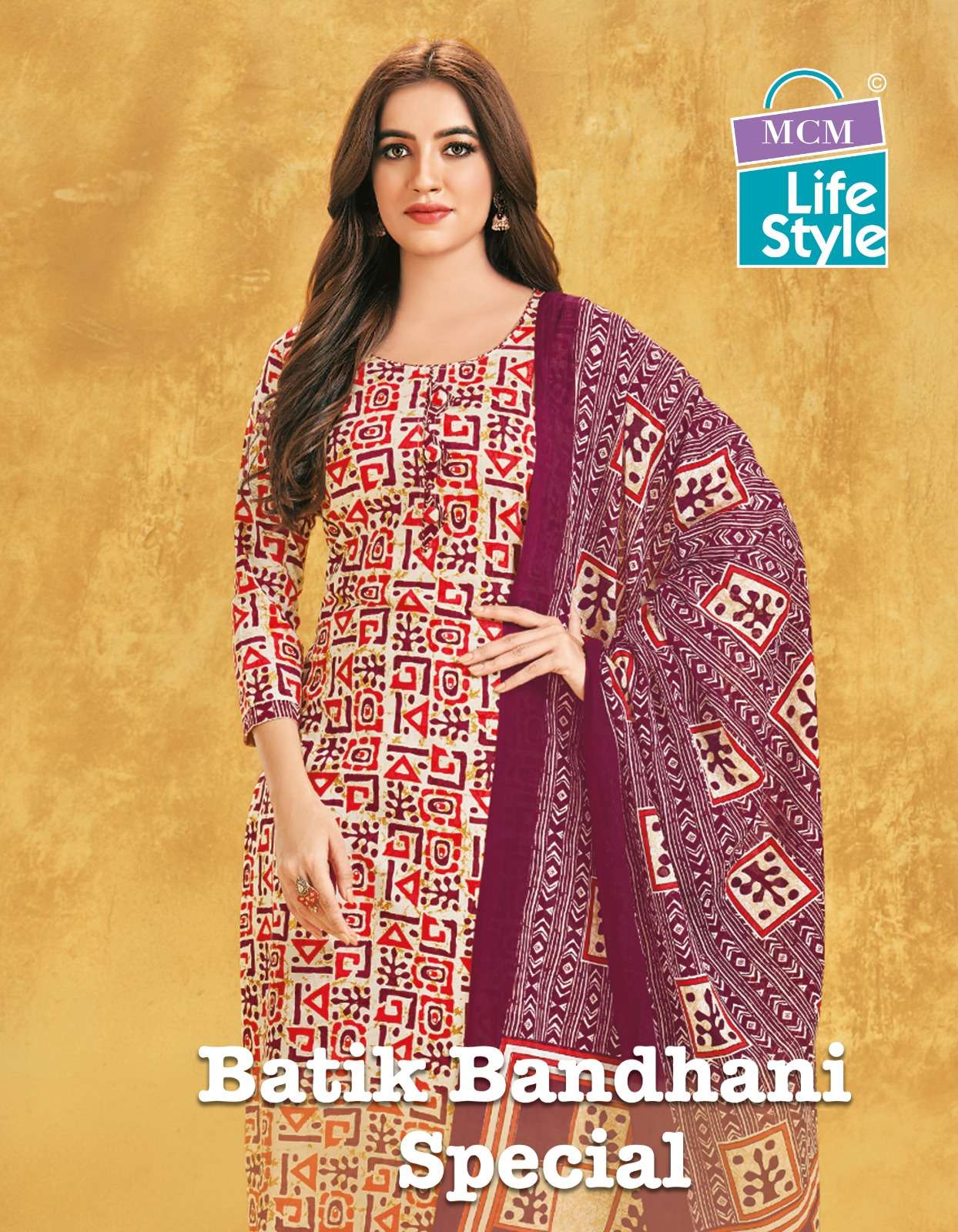 mcm lifestyle batk bandhani special cambric cotton designer readymade collection surat