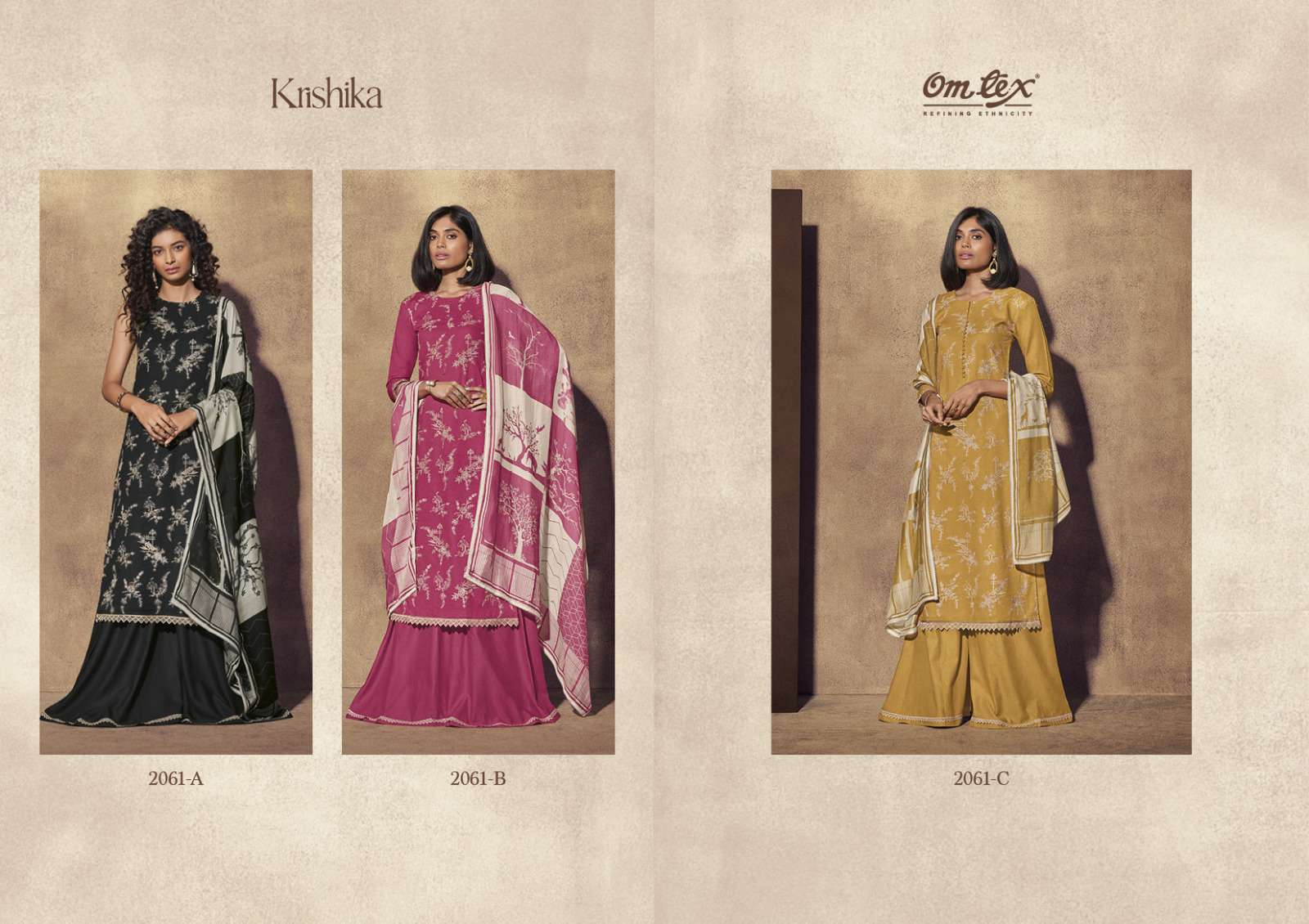 om tex krishika stylish designer salwar suits catalogue online wholesaler surat