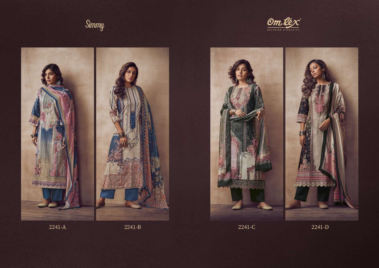 om tex simmy 2241 series exclusive designer salwar kameez catalogue wholesale price surat 