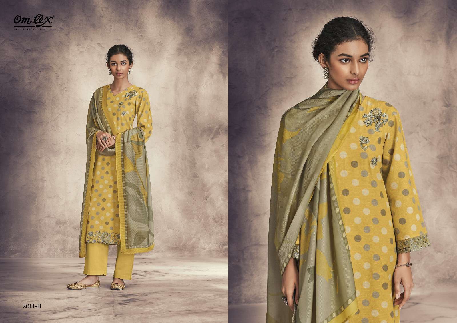 om tex triya 2011 series latest designer salwar suits dress material catalogue wholesale surat