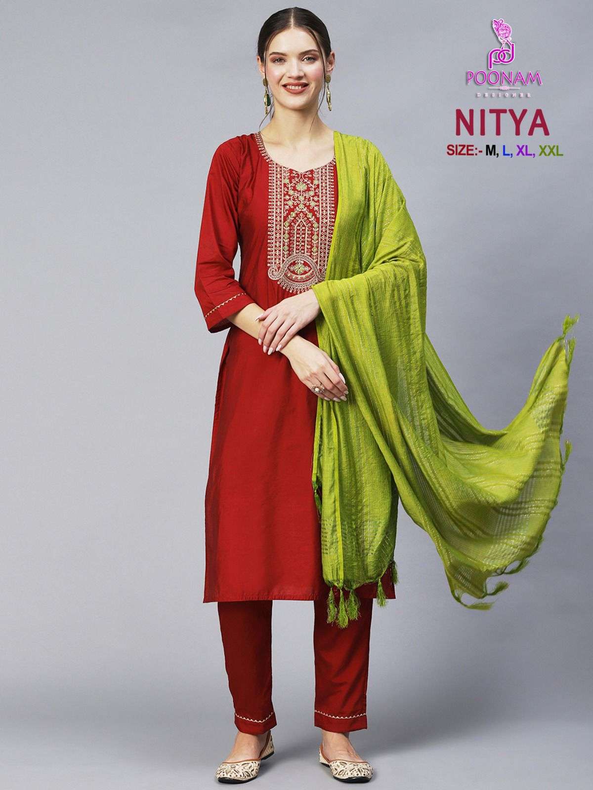 poonam designer nitya 1001-1004 series cotton designer kurtis catalogue online wholesale market surat
