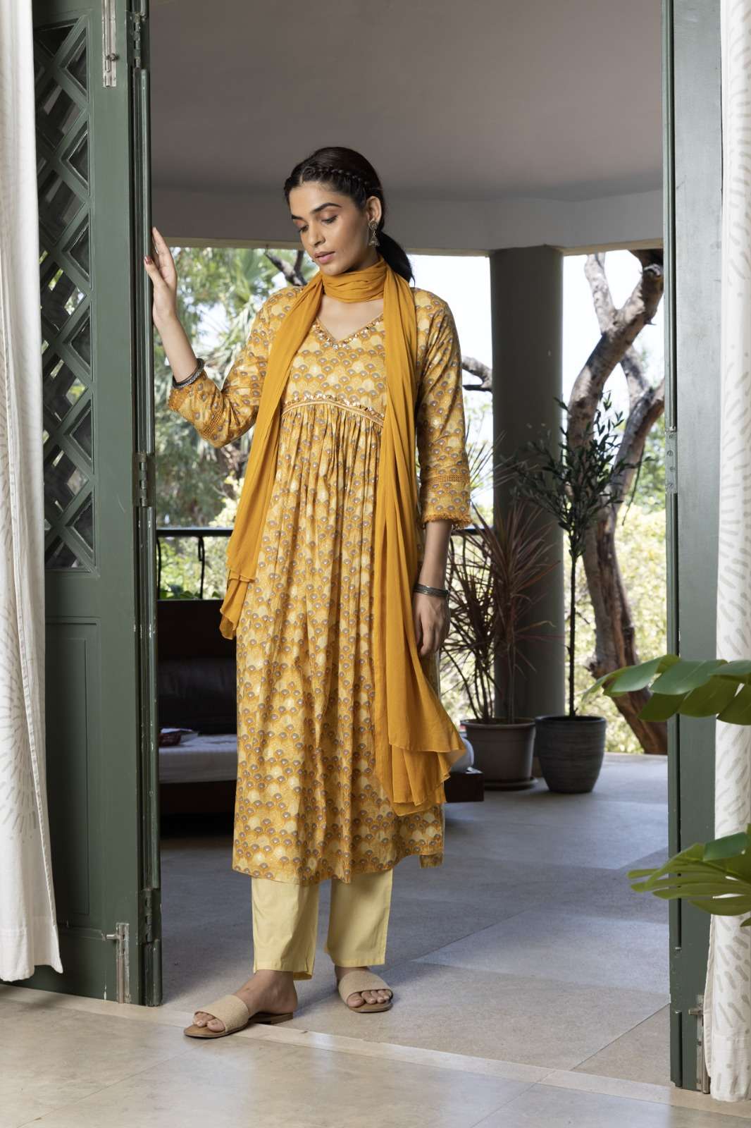 Indola designs blush printed Rayon kurtis Supplier best price