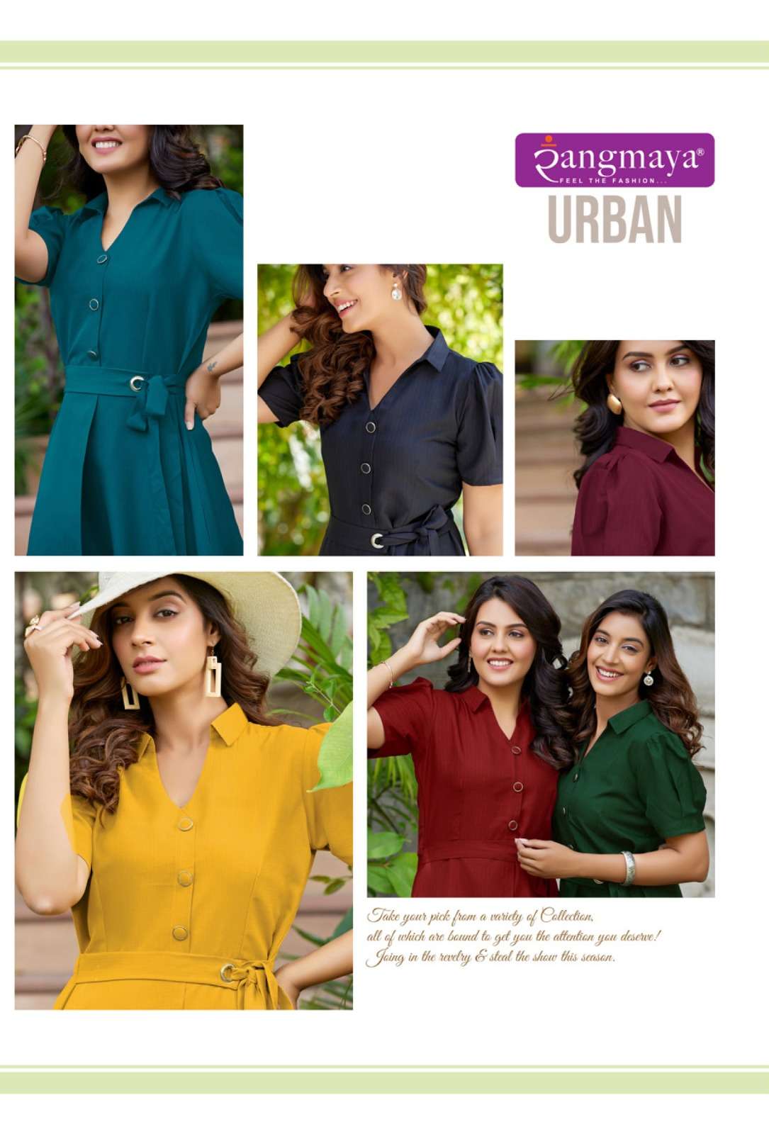 rangmaya urban trendy look kurtis catalogue wholesaler supplier surat 