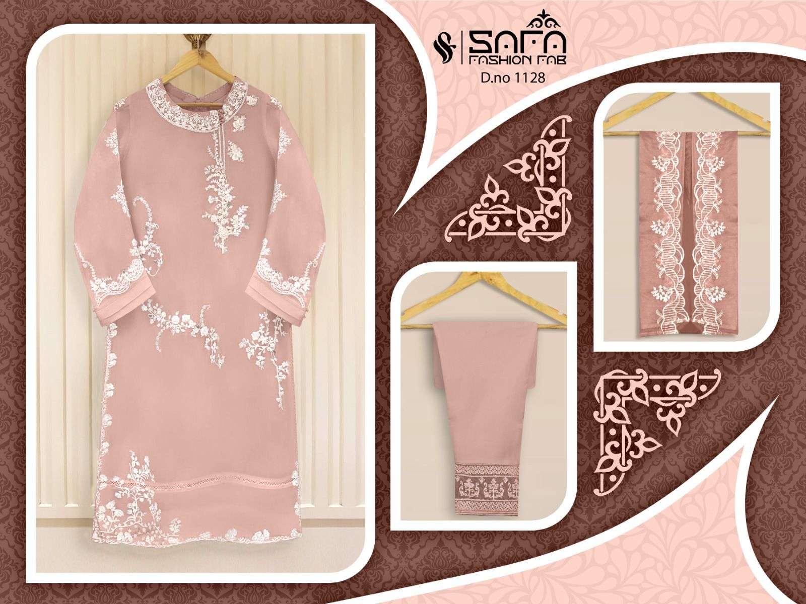 safa fashion fab 1128 series latest designer pakistani salwar suits wholesale price surat