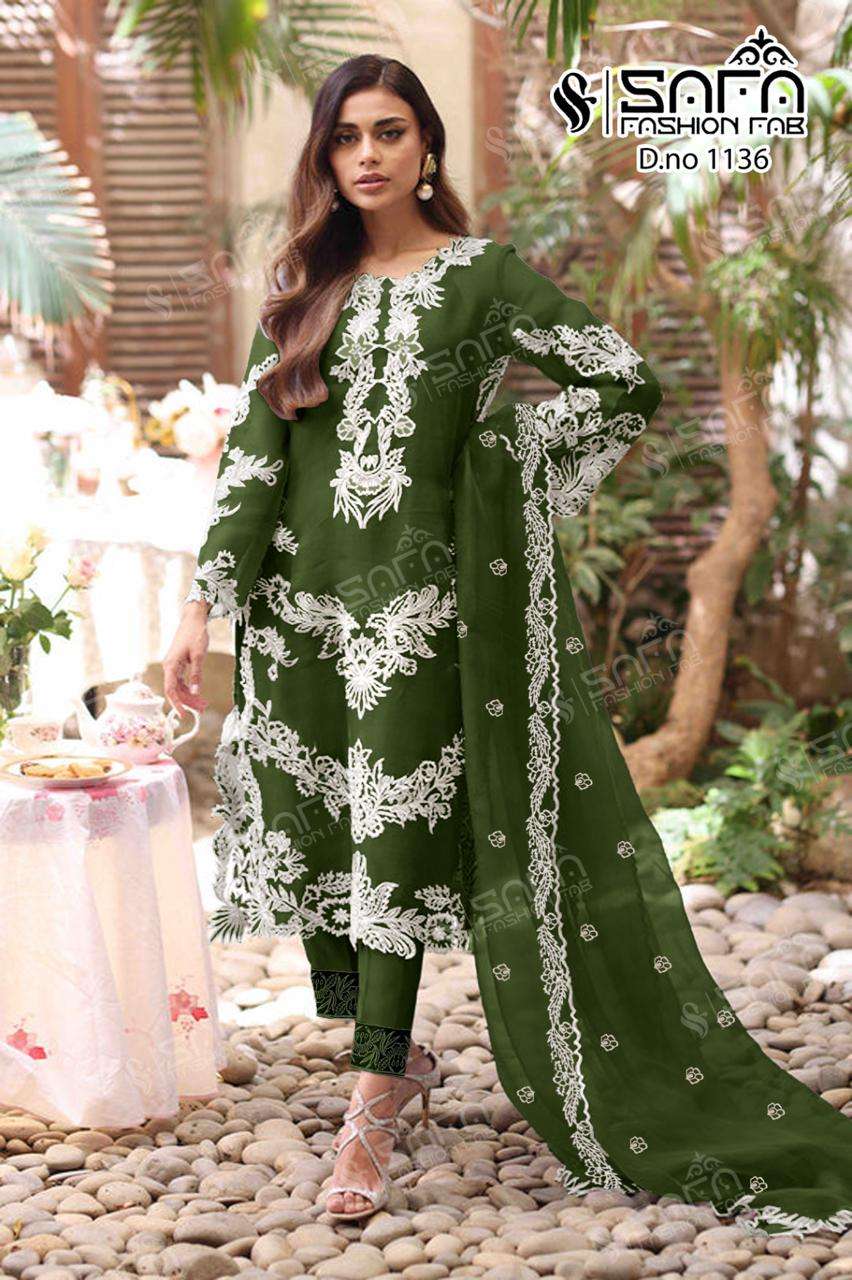 safa fashion fab 1136 new colour full stich designer pakistani salwar suits surat