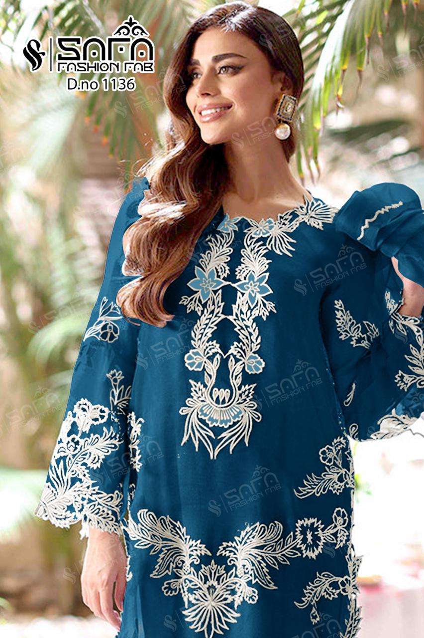 safa fashion fab 1136 new colour full stich designer pakistani salwar suits surat