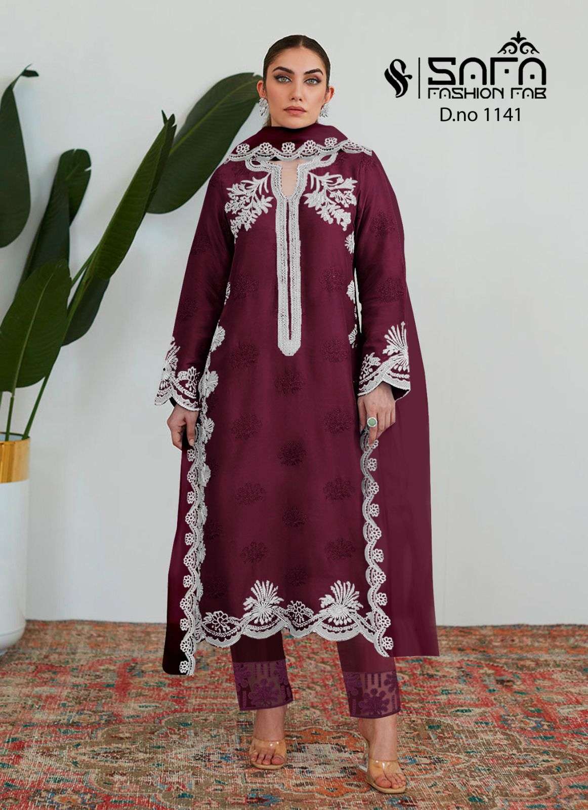 safa fashion fab 1141 dark colour readymade designer pakistani salwar suits collection 2023