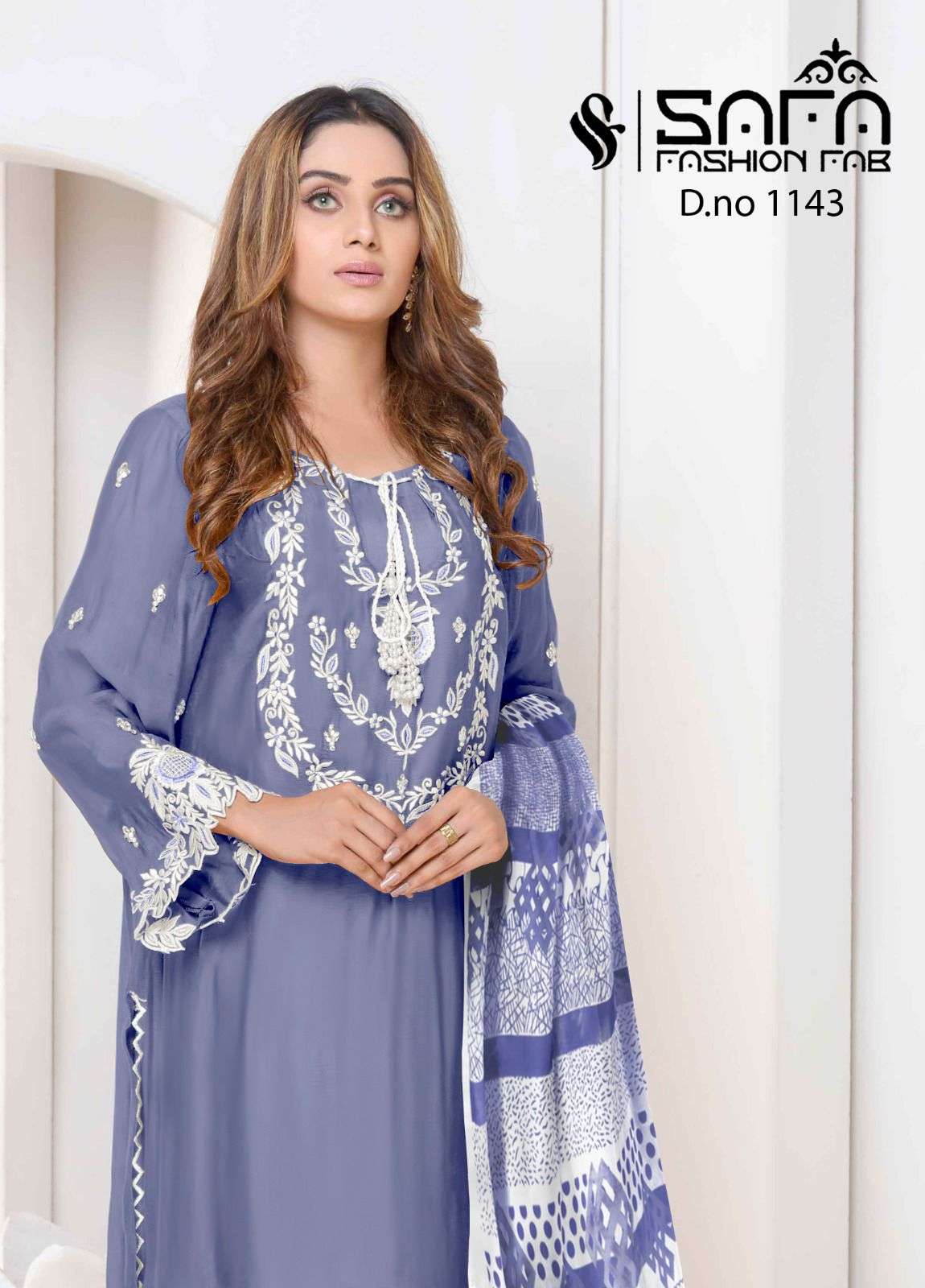 safa fashion fab 1143 series fancy designer pakistani salwar suits wholesaler surat 