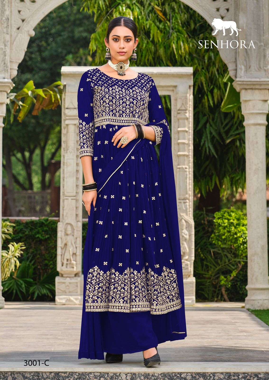 senhora rumana 3001 series stylish look designer salwar suits wholesale surat
