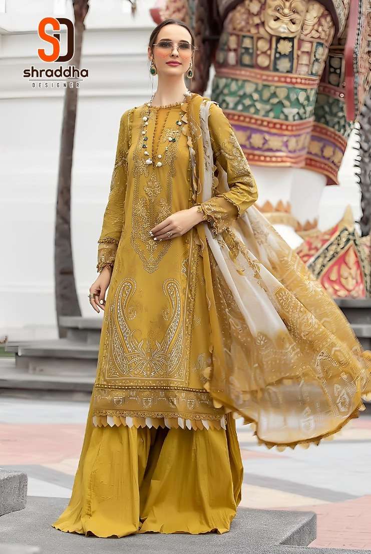 shraddha designer mprints vol-15 15001-15004 series stylish designer pakistani salwar suits wholesaler surat