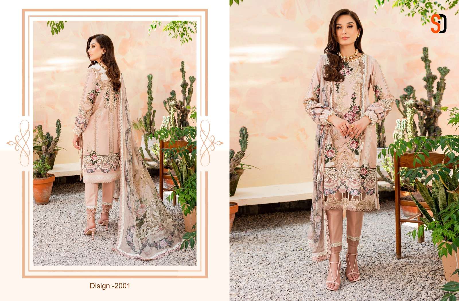 shraddha designer queen court vol-2 2001-2004 series unstich designer pakistani salwar suits wholesaler surat