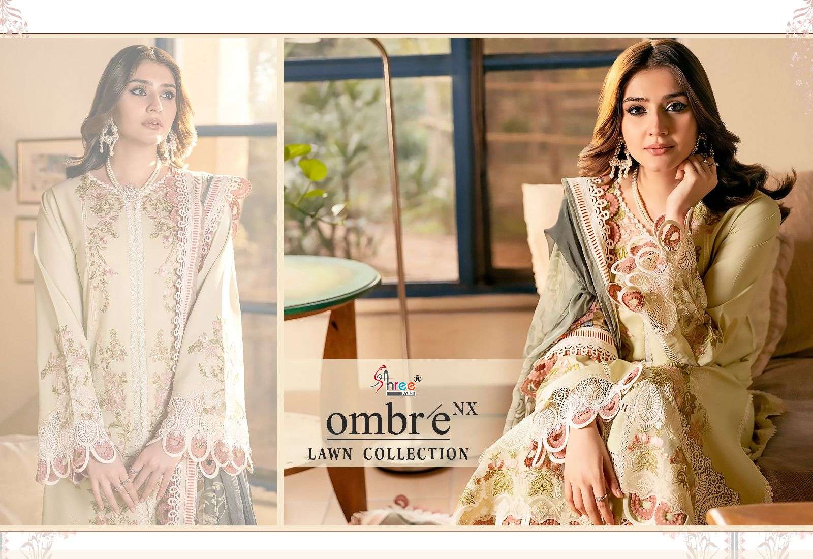 shree fabs ombre nx fancy designer pakistani salwar suits wholesaler surat 