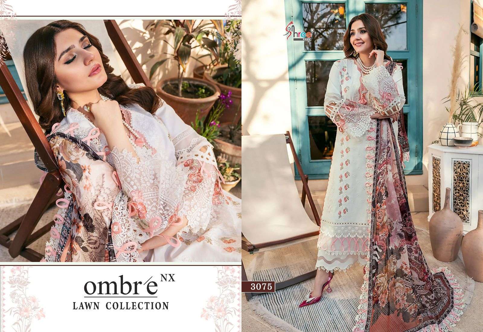 shree fabs ombre nx fancy designer pakistani salwar suits wholesaler surat 