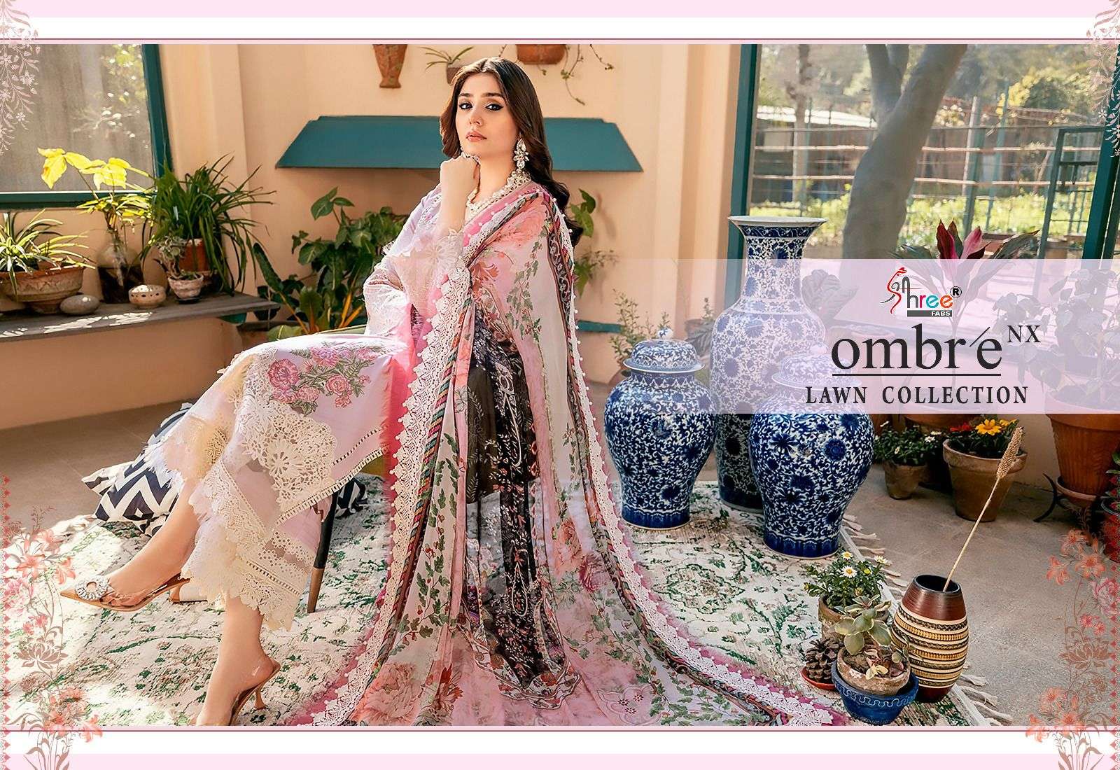 shree fabs ombre nx latest designer pakistani salwar suits wholesaler surat