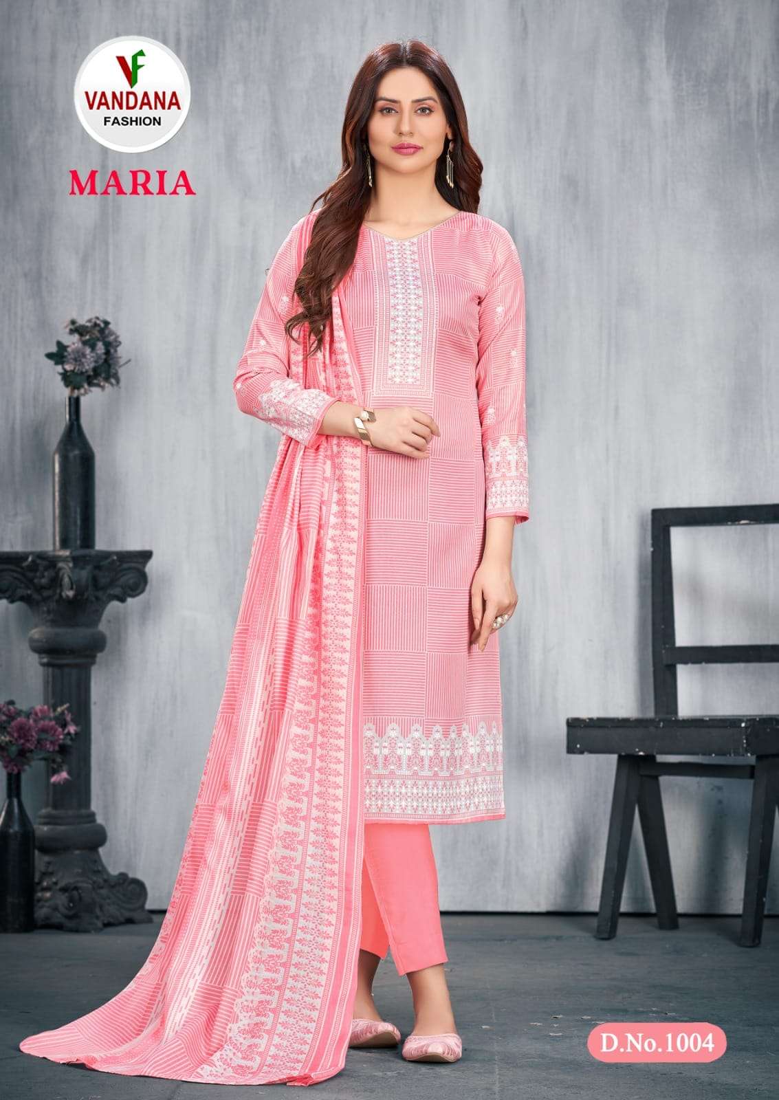 vandana fashion maria vol-1 1001-1010 series soft cotton designer salwar suits catalogue wholesale price surat