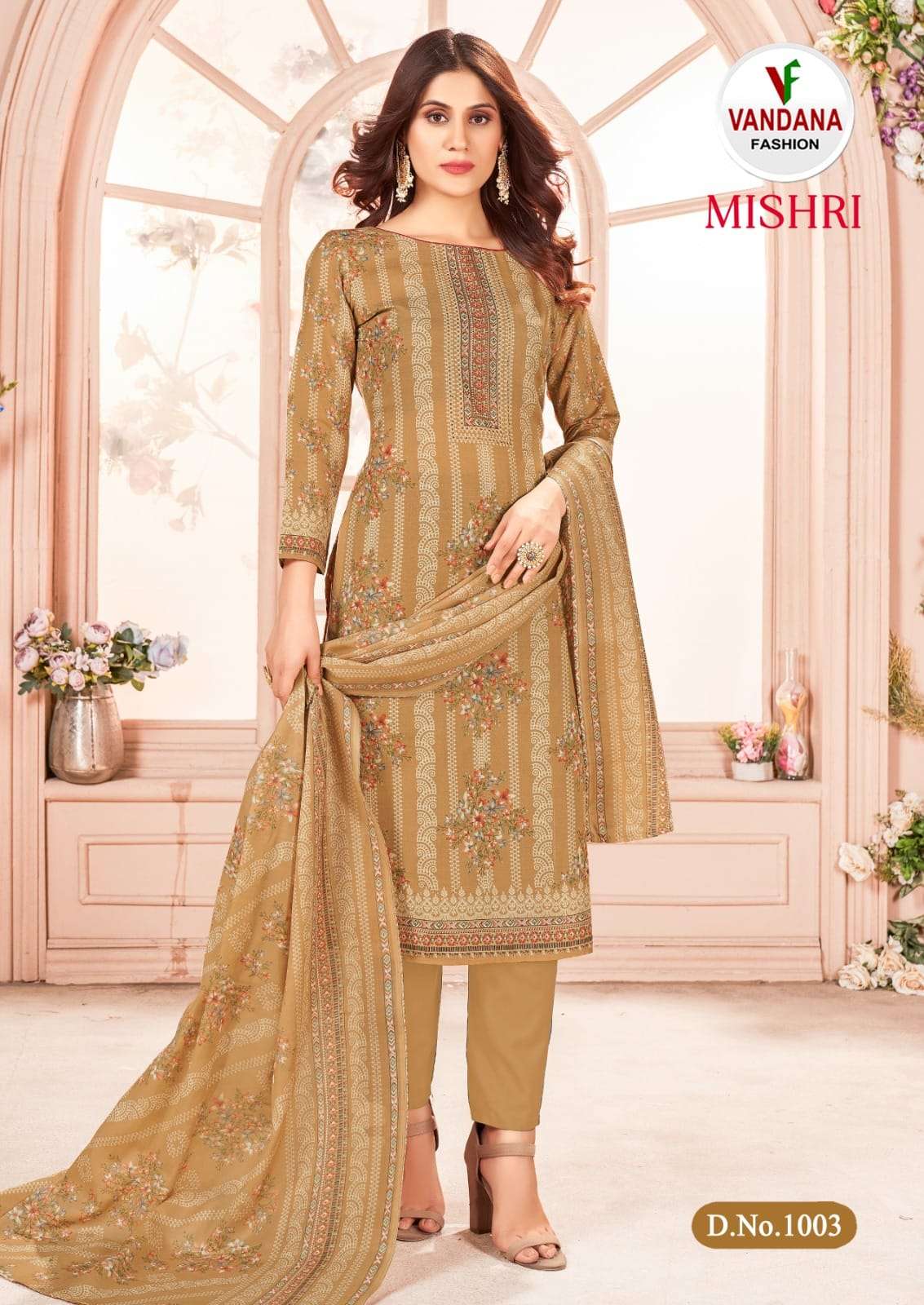 vandana fashion mishri vol-1 1001-1010 series soft cotton designer salwar kameez catalogue online surat 