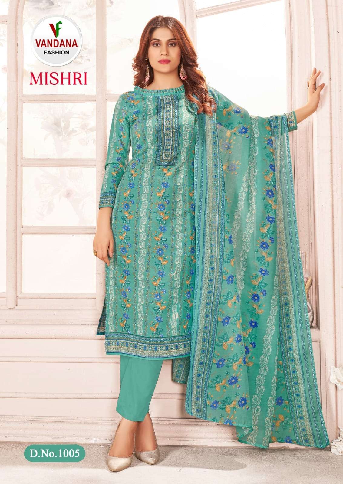 vandana fashion mishri vol-1 1001-1010 series soft cotton designer salwar kameez catalogue online surat 