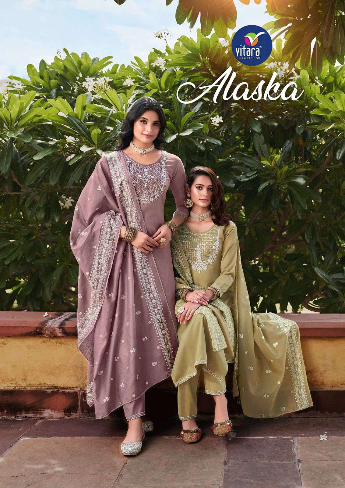 vitara fashion alaska exclusive designer kurti pant with dupatta catalogue wholesale collection surat 