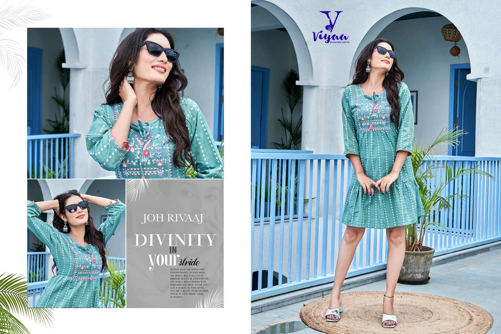 viyaa designer popstar vol-3 tunic style designer kutis catalogue online market surat