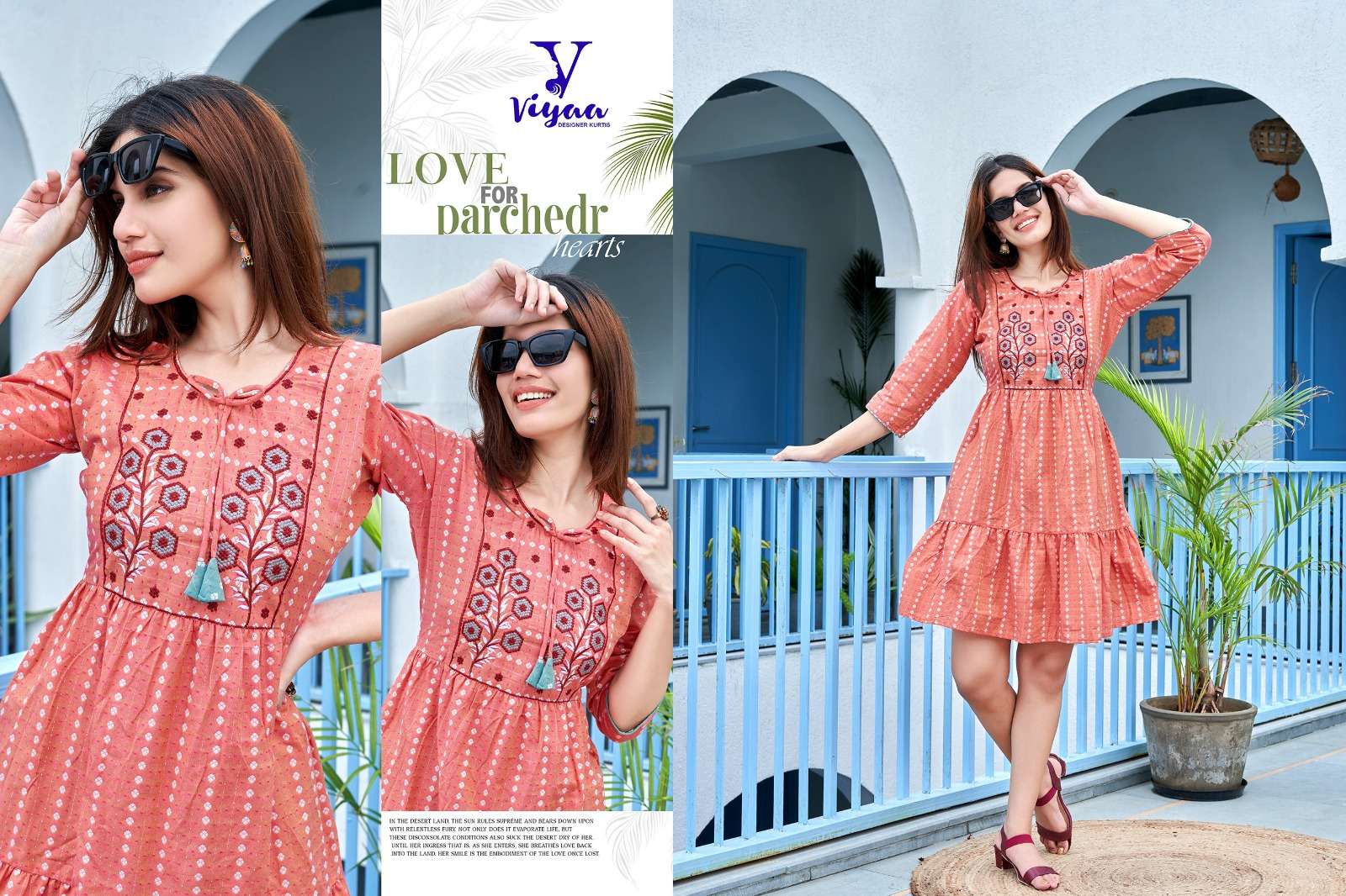 viyaa designer popstar vol-3 tunic style designer kutis catalogue online market surat