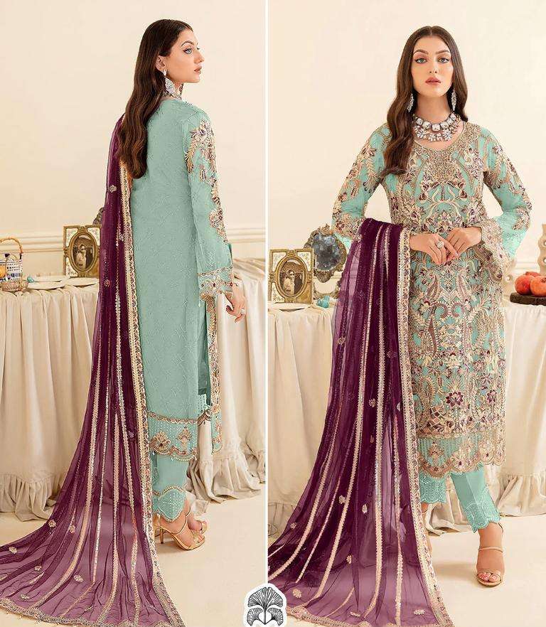 zaha ramsha vol-6 10131 series georgette designer pakistani salwar suits catalogue collection 2023 