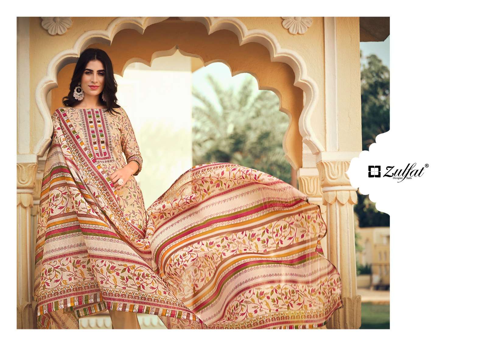 zulfat designer suits meera cotton printed salwar kameez catalogue wholesale collection surat