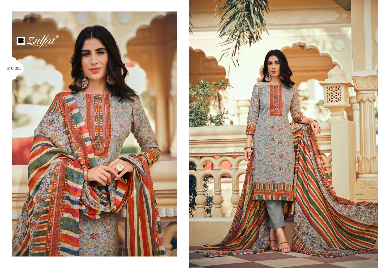 zulfat designer suits meera cotton printed salwar kameez catalogue wholesale collection surat