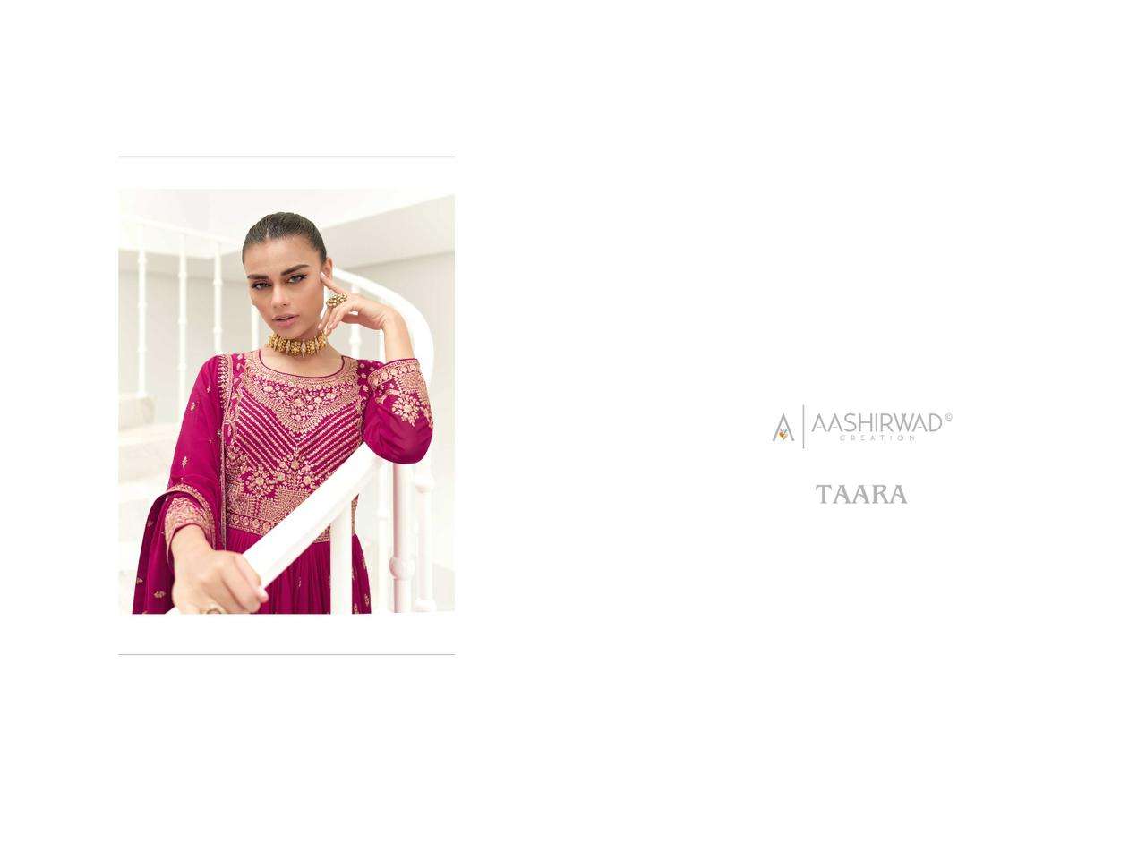 aashirwad taara 9675-9679 series designer latest anarkali gown salwar kameez wholesaler surat