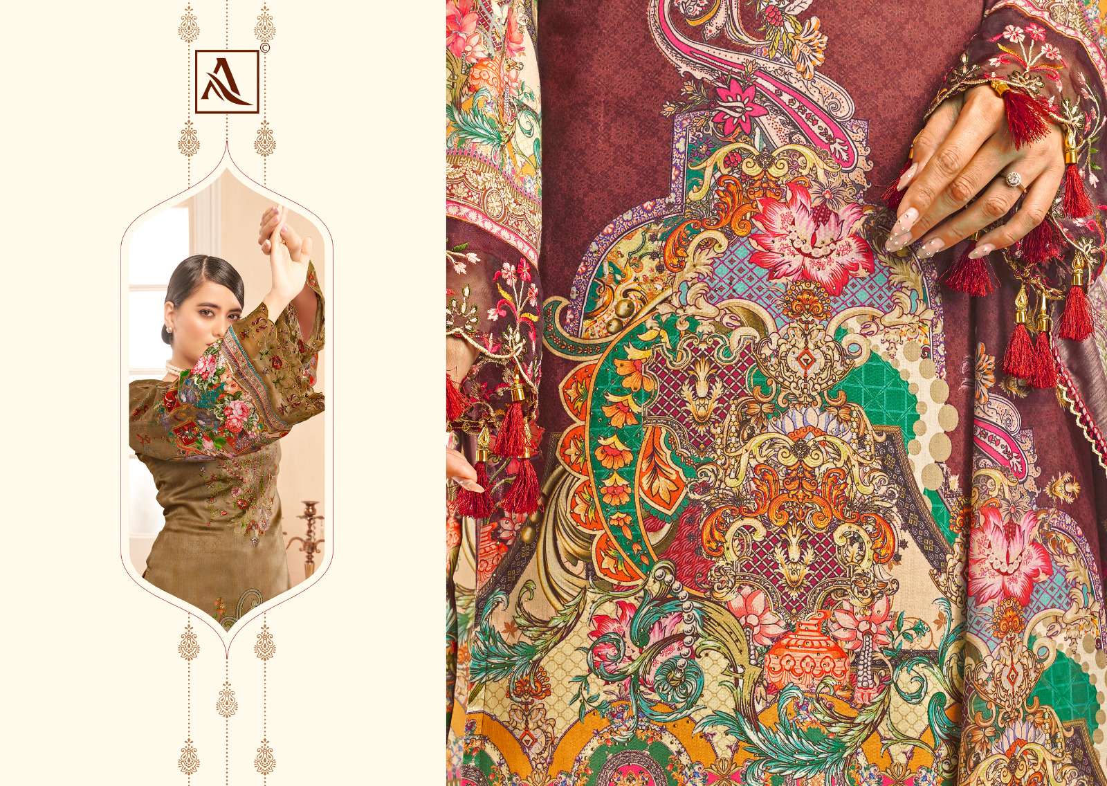 alok qurbat vol-9 1190-001-008 series designer pakistani salwar kameez wholesaler surat gujarat