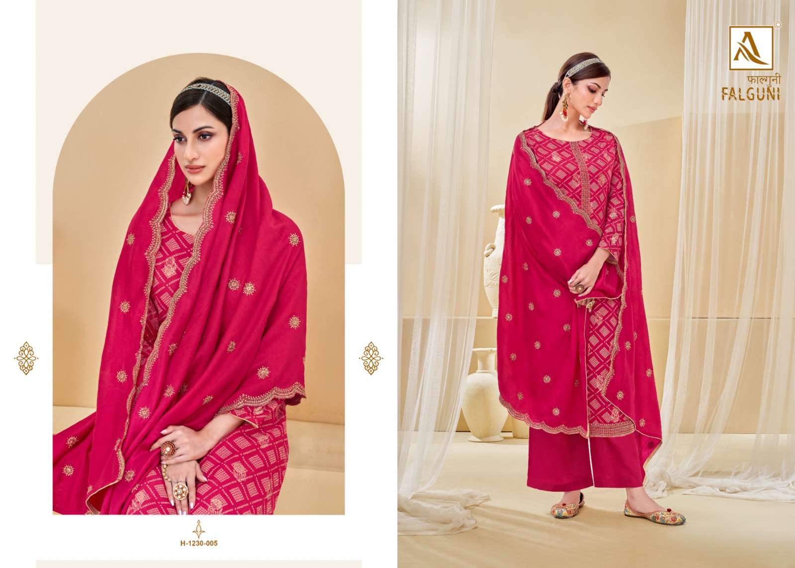 alok suit falguni 1230-001-008 series latest fancy salwar kameez wholesaler surat gujarat
