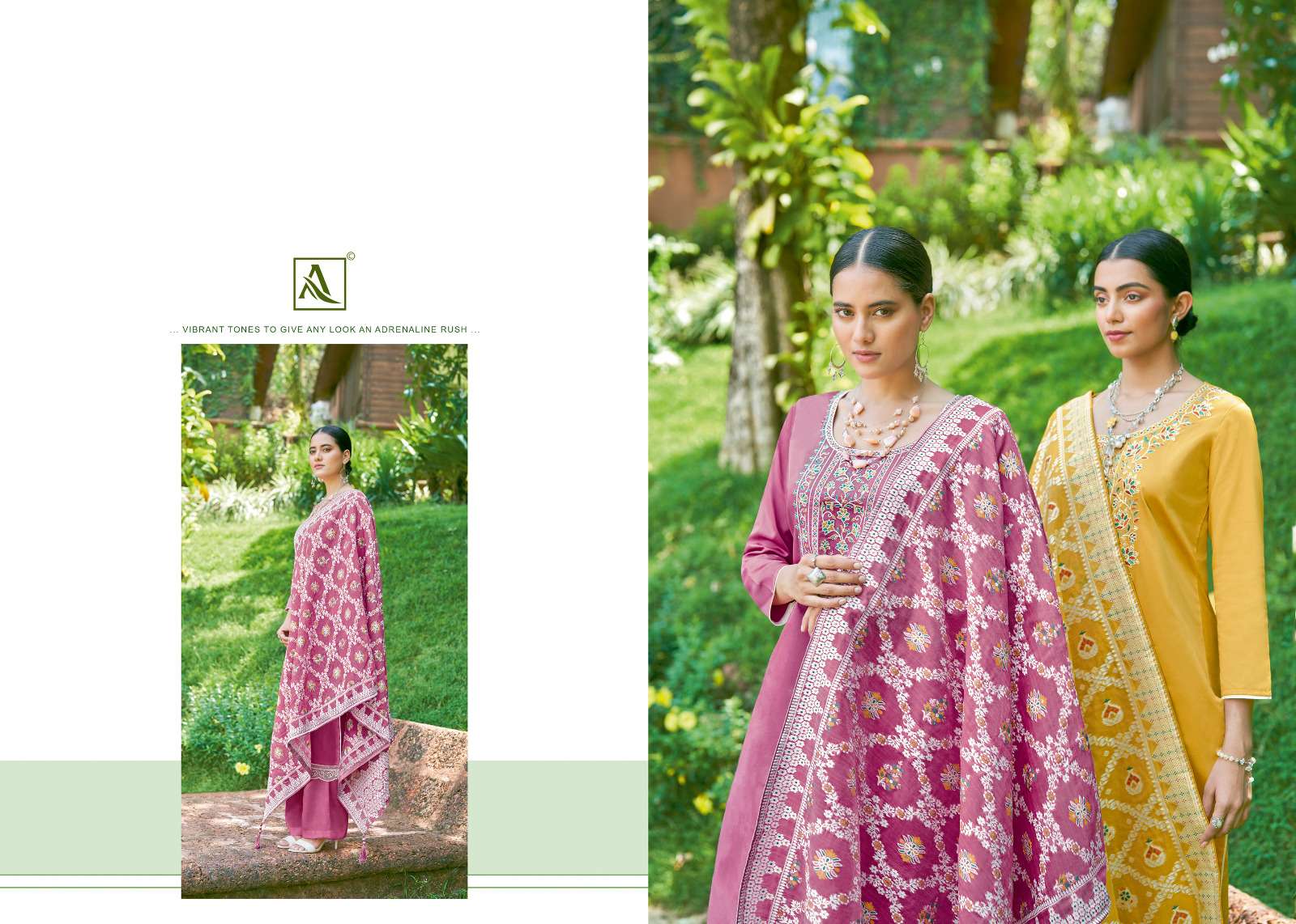 alok suit lakhnavi touch 1282-001-006 series latest designer salwar kameez wholesaler surat gujarat